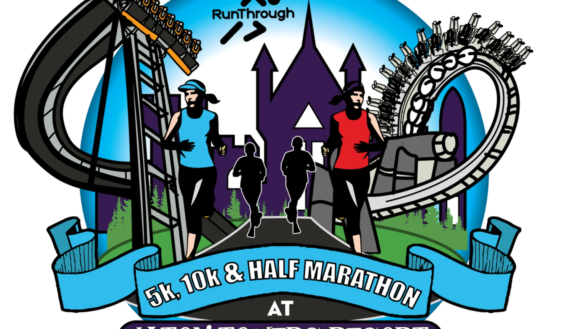 run Alton Towers logo