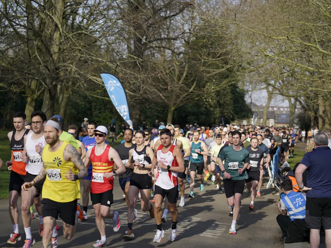 Runners at the Victoria Park Half Marathon