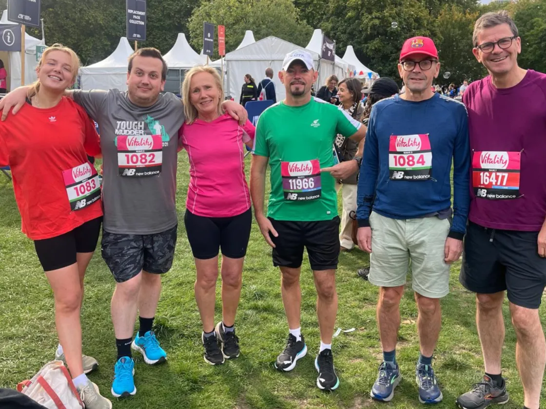 Eric and team raising money for Chickenshed at Vitality 10k