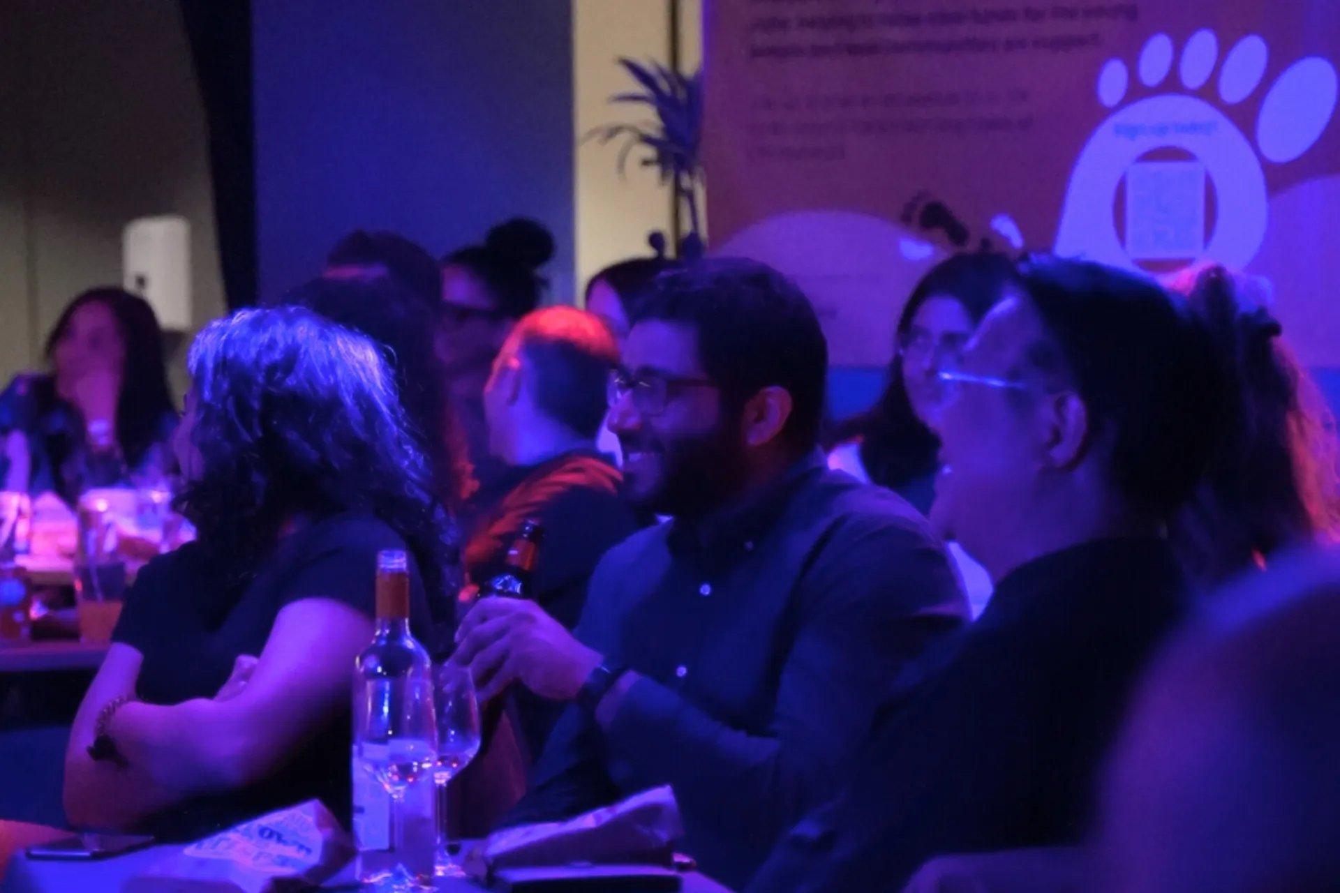 audience laughing