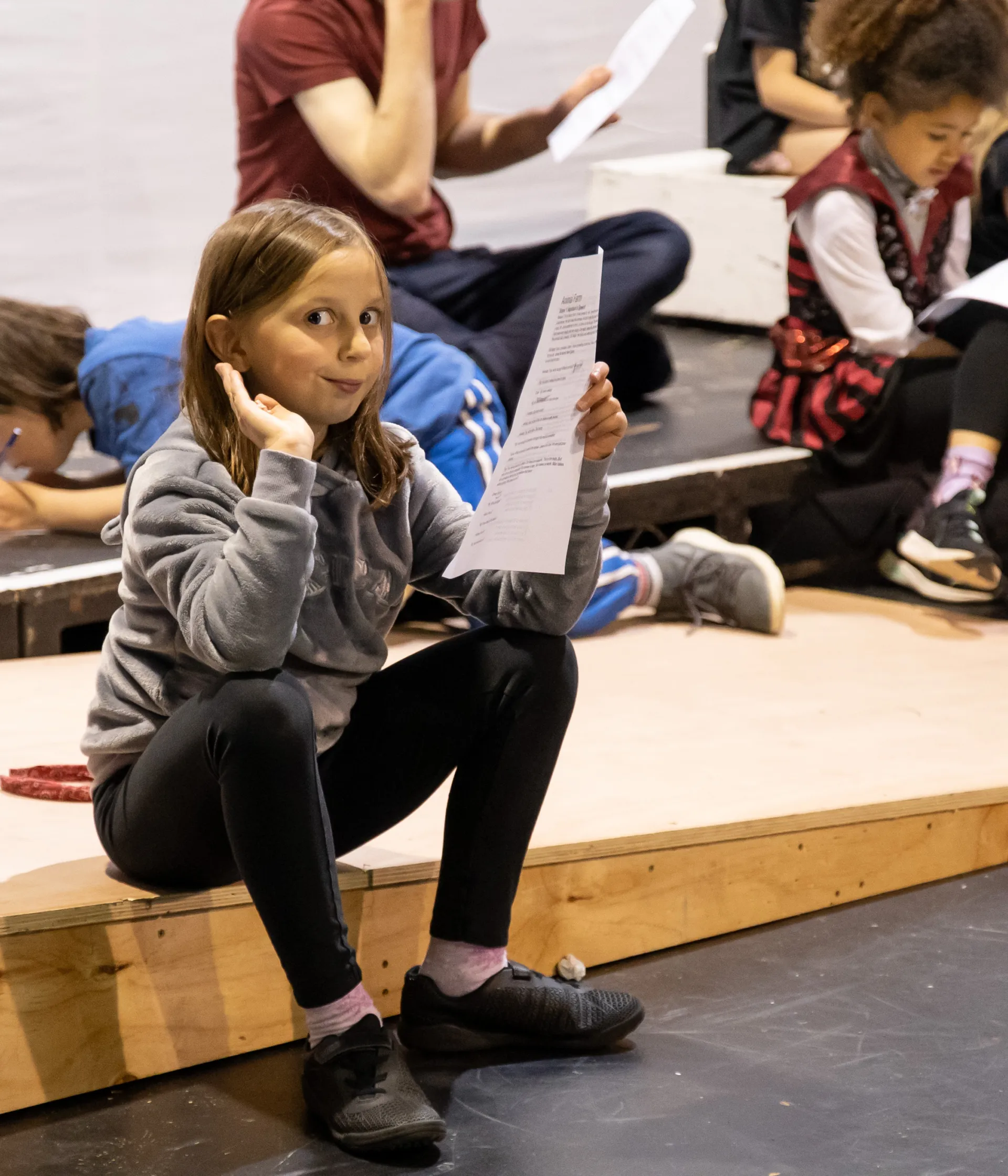 Sunday Shed session with child reading script